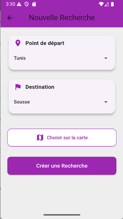TUNGO — New journey search.