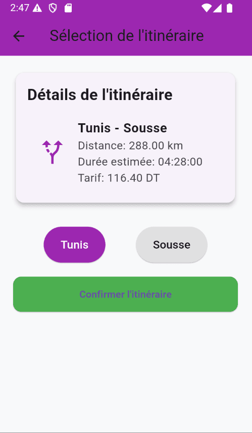 TUNGO — Route selection.