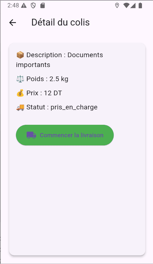 TUNGO — Parcel delivery details.