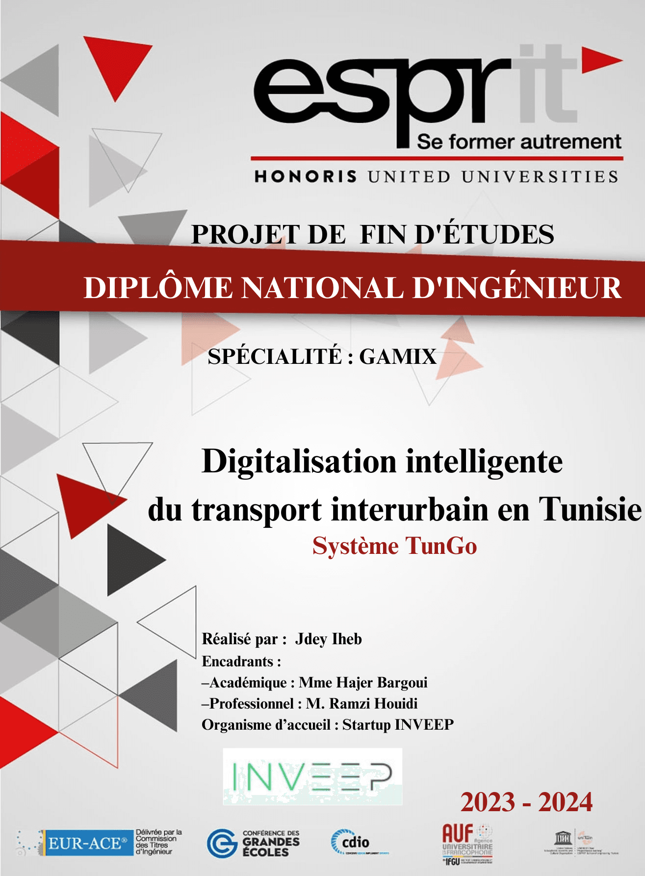 TUNGO — Final-year engineering report cover.