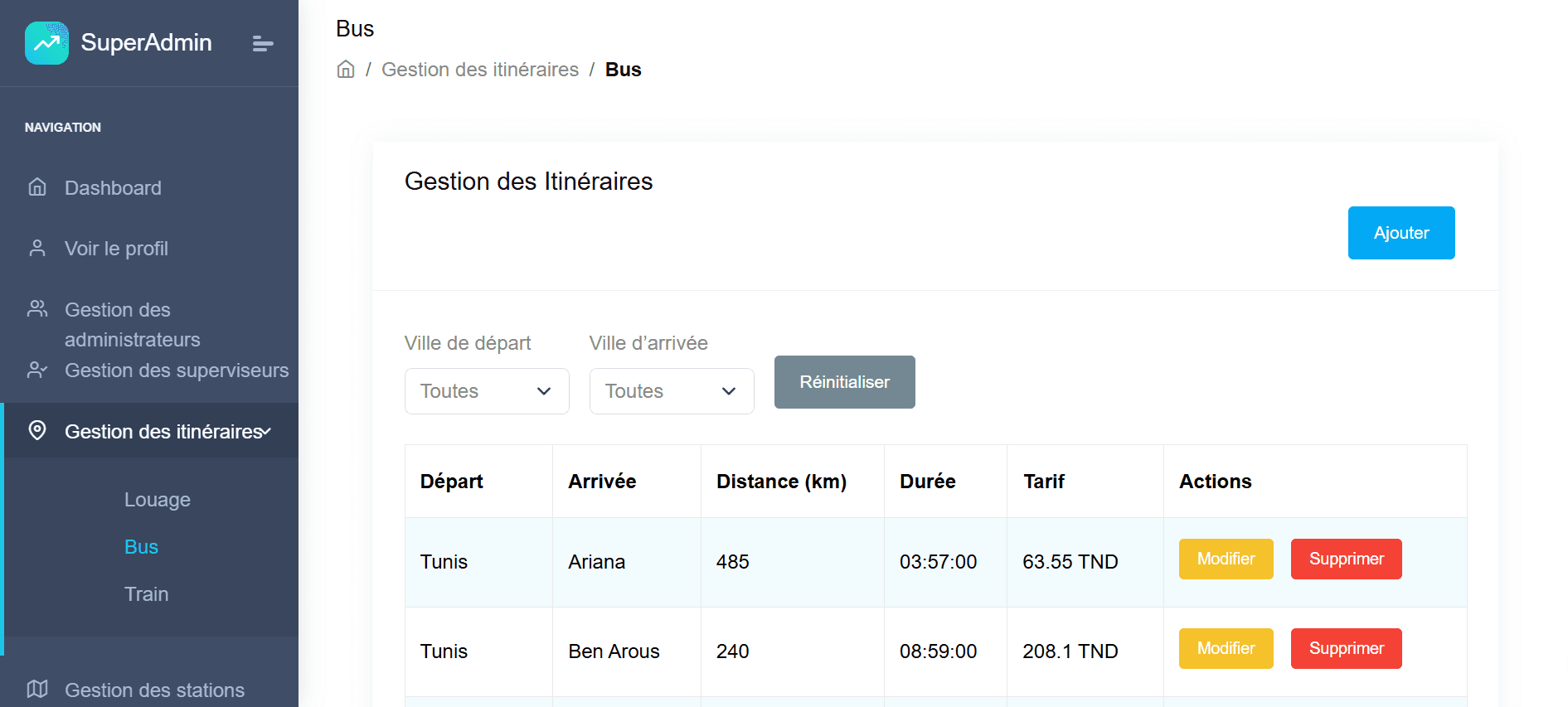 TUNGO — Bus route management.